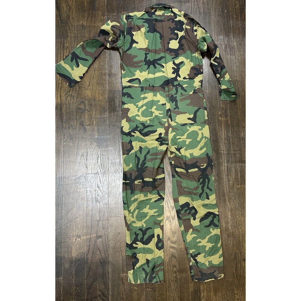 Vintage 90s RedHead Camo Coveralls Medium Woodland Camouflage Jumpsuit Mechanics